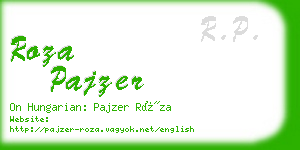 roza pajzer business card